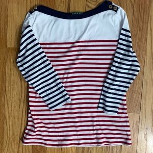 Lauren Ralph Lauren 3/4 sleeve top